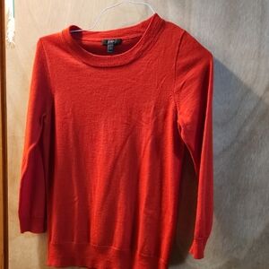 J. Crew Women's Vibrant Red Crew Neck Sweater